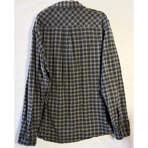 Converse One Star Men’s XL Plaid Flannel Button Up Shirt Gray Long Sleeve. - Picture 2 of 8